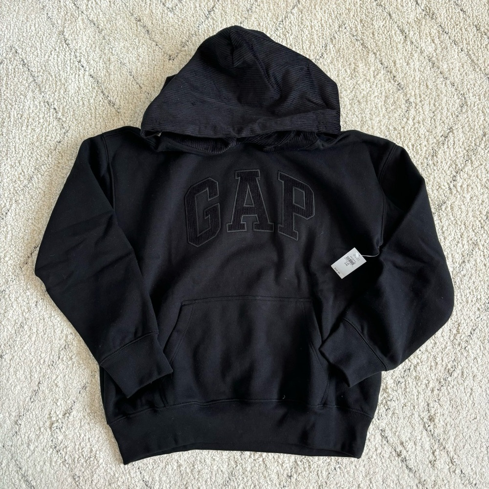 GAP Kids Charcoal Black Corduroy Hoodie